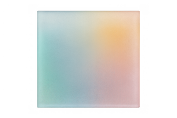 Frosted glassmorphism square element creating a soft gradient blur effect on a transparent background