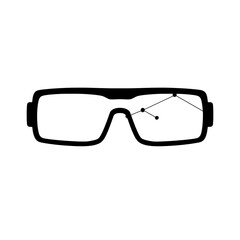 Fototapeta premium Abstract AR Glasses Concept Silhouette