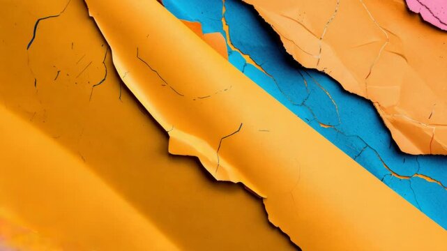 Video A close-up shot of colorful paint on a piece of paper, great for creative projects and DIY tutorials