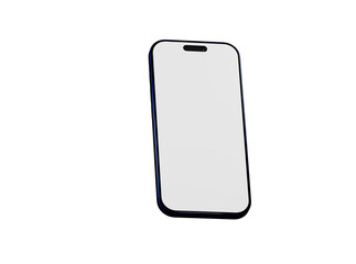 Illustration of a smartphone on white, with a blank screen. Perfect for mockup designs, app showcases, and techn