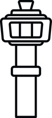 Air traffic control tower representing aviation, transportation, and travel concepts