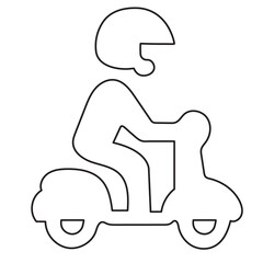 Vector cartoon illustration of a man sitting in a wheelchair representing people and disability concept