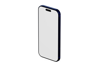 Stylish smartphone mockup with a blank screen, perfect for showcasing apps, websites, or advertising. Ideal for