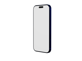 Stylish smartphone mockup for presentations, app design, or website displays. White screen for easy content over