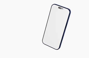 Minimalist smartphone mockup with a blank display perfect for showcasing app interfaces or design templates. Mo