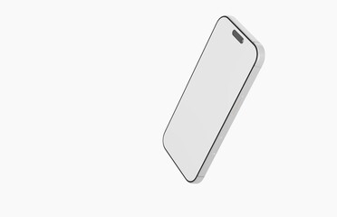 Clean, contemporary smartphone design mockup, perfect for app presentations or branding displays. Blank screen