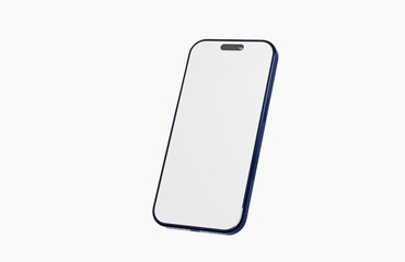 Smart phone with blank screen in blue frame, perfect for showcasing your app, website or other design.