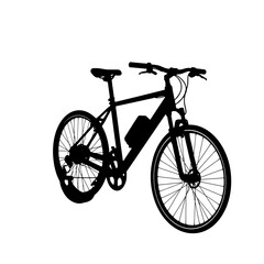 Fototapeta premium E-Bike Chain Silhouette Icon