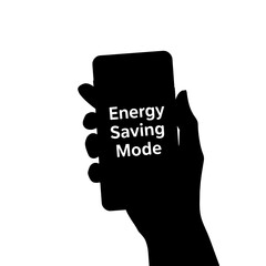 Energy Saving Mode Silhouette on Smart Device
