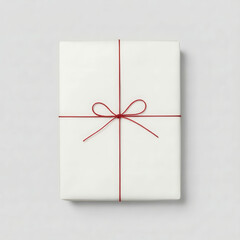 Festive gift box with ribbon
