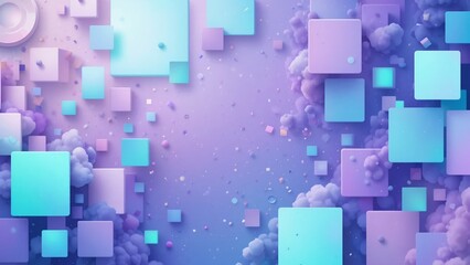 An airy rounded square gradient illustration background fading from lavender to mint