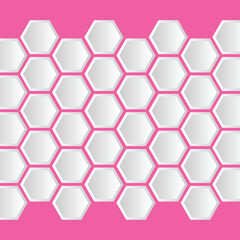 Abstract hexagon honeycomb background design. beehive with hexagon grid cells on color background.