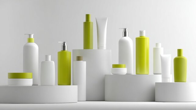 Display of Medical Product Packaging on White Podium Under Soft Lighting in a Clean Setting for Presentation