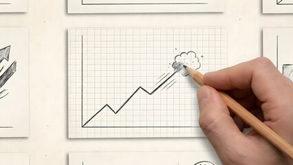 Business Growth and Success Chart Illustration.