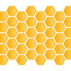 Abstract hexagon honeycomb background design. beehive with hexagon grid cells on color background.