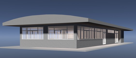 Fototapeta premium 3D illustration of building project