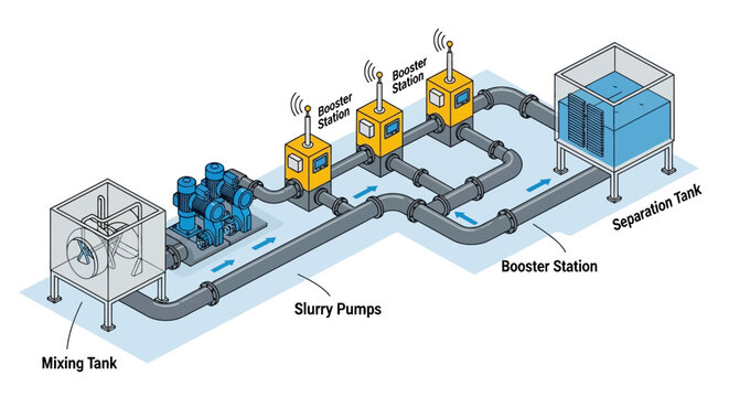 Slurry pump system for industrial processing and separation.