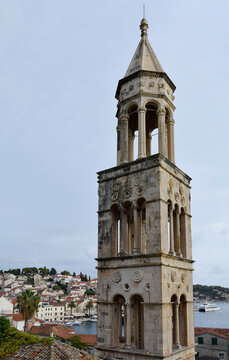 Church`s tower in Hvar, Croatia.