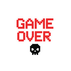 Game over pixel art typography t-shirt design