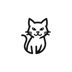 Obraz premium Cartoon wolf head with smiling face and cute expression, isolated on white background, vector illustration.