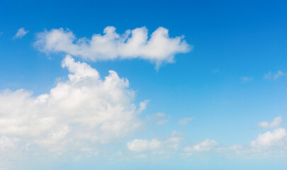 Blue sky with clouds in Florida Keys