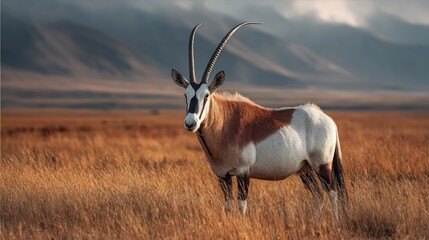 Obraz premium Oryx antelope in open grassland