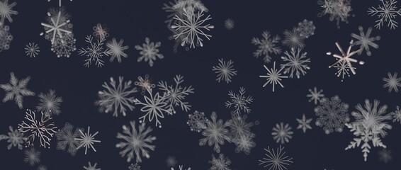 Abstract snowflakes on dark blue background. Perfect for Christmas, winter, holiday greetings, and seasonal des