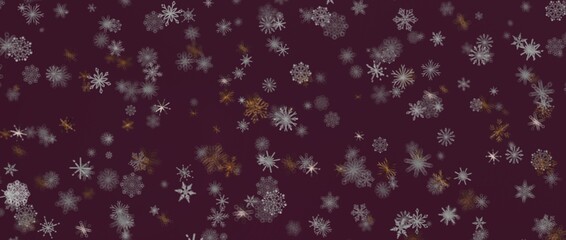 Abstract winter background with snowflakes. Festive design for Christmas. Use for cards, covers, wallpaper, inv