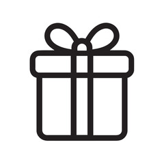 Christmas Gift Icon – Minimalist Holiday Present Line