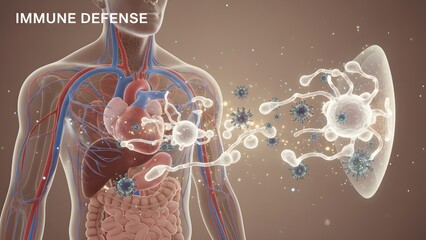 Human Immune System Defense Against Pathogens.