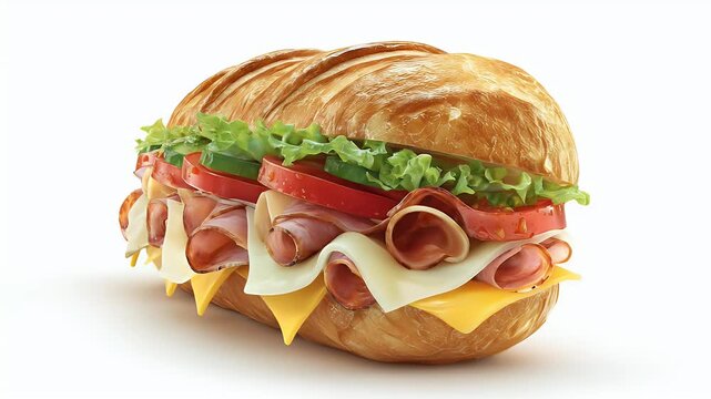 Delicious Sandwich with Fresh Ingredients and Tasty Flavors.