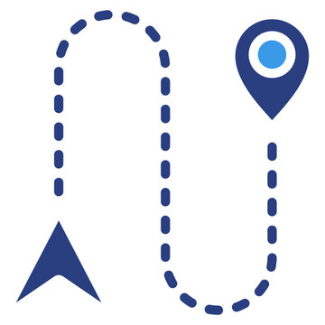 Route Path Icon Element For Design