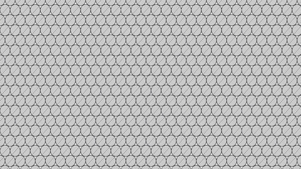 Intricate black and white geometric pattern with repeating shapes