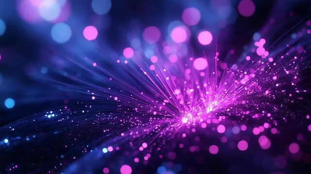 Fiber optics transmitting light signals for high speed data network