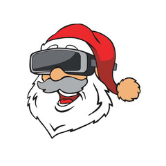 Cartoon Santa Claus vector illustration for Christmas and winter holiday celebration
