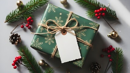 Holiday Gift Tag Mockup