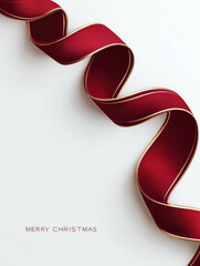 Elegant burgundy ribbon Christmas design