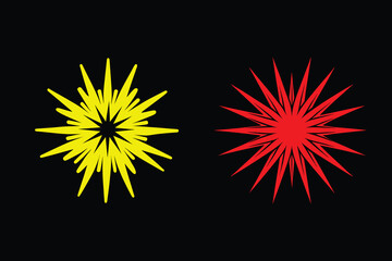 Fototapeta premium Fireworks Splash Explosion Silhouette – Celebration Burst Vector