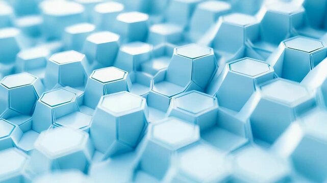 Blue futuristic hexagonal pattern with digital network connection