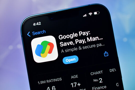 New Delhi, india 11 december 2025 :- Google Pay or Gpay Save, Pay, Manage App Store Page 
