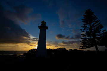 lighthouse sunset