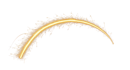 Sparkler light arc for New Year countdown announcements and holiday invitation layouts showing a single firework trail that frames headlines dates and event details with clean copy space