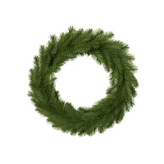 Clean Minimal Pine Christmas Wreath Circle Decoration