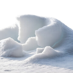 Soft White Snow Pile Base Isolated PNG