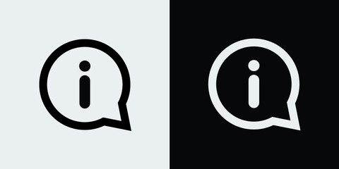 Info sign on speech bubble. Information icon