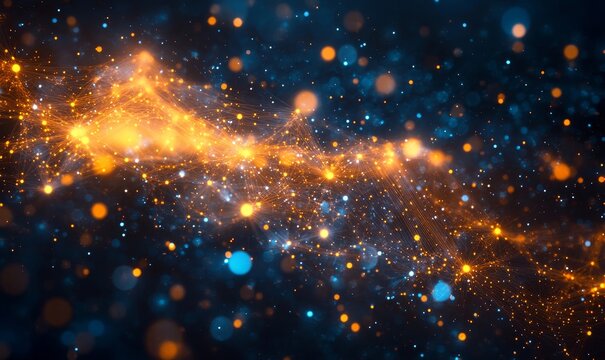 Digital circuit board patterns representing technological advancements in electronic energy systems. Light, connection, and abstract backgrounds used to create energy-efficient, Generative AI