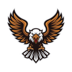 Obraz premium Sport eagle logo vector design. 