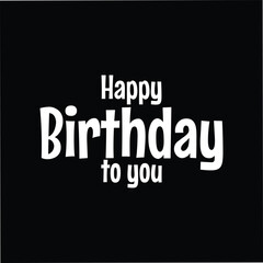 Happy Birthday Business Concepts Black Background Decoration, Birthday Party Celebration Banner, 