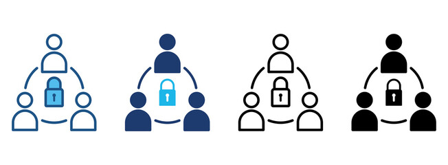 Privacy Icon Set With Multiple Styles. Vector Illustration