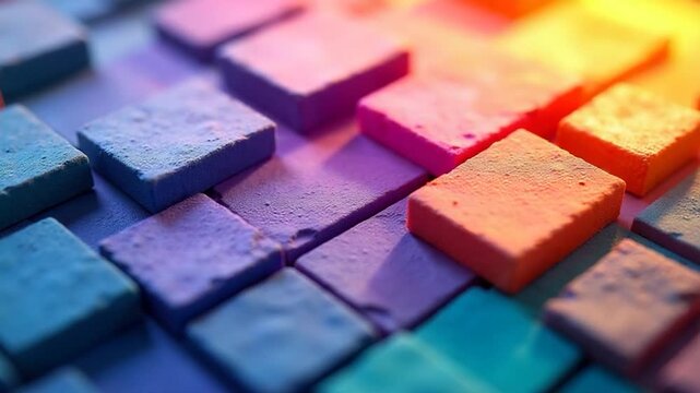Video A detailed shot of a vibrant keyboard with keys and controls